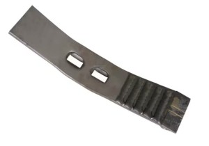 Redliczka 400x70x20 mm wzmocniona wygięta, 2-otw. uniwersalna, Kramp