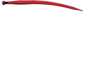 Ząb ładowacza, wygięty zamykający, profil podwójne T 37x660 mm końcówka szpiczasta z nakrętką M22x1.5 czerwony gopart