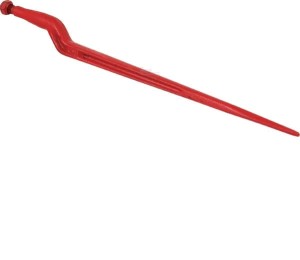 Ząb ładowacza, wygięty: 60 mm profil podwójne T 36x810 mm końcówka szpiczasta z nakrętką M22x1.5 czerwony gopart