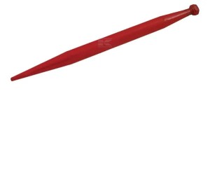 Ząb ładowacza, prosty, profil okrągły 50x820 mm końcówka szpiczasta z nakrętką M28x1.5 czerwony gopart