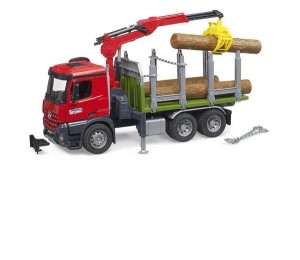 Ciężarówka MB Arcos zrywkowa z dźwigiem załadunkowym, chwytakiem i 3 kłodami