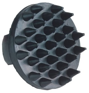 Zgrzebło do masażu konia, gumowe, czarny, 11 cm, Covalliero