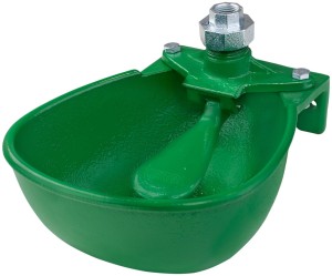 Poidło miskowe żeliwne, dla bydła i koni, typ PM-6, 3L, oliwkowe, Kerbl