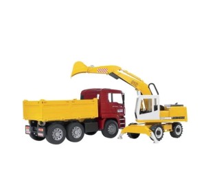 Bruder Wywrotka Man Tga Z Koparką 