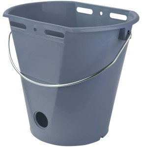 Wiadro do pojenia cieląt, Food Safe", ze skalą, 8 l, szare, Kerbl"