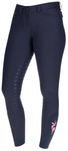 Bryczesy Janne x PinkRibbon, damskie, pełny lej, ciemnogranatowy, roz. 42, Covalliero