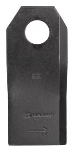 Nożyk kosiarki rotacyjnej lewy 107x47x4 mm otwór Ø 18.25 mm okrągły pasuje do Vicon