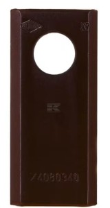 Nożyk kosiarki rotacyjnej lewy/prawy 90x40x3 mm otwór Ø 19 mm okrągły pasuje do Deutz Fahr/PZ 25 szt.