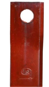 Nożyk kosiarki rotacyjnej lewy 120x48x4 mm otwór Ø 18.50 mm okrągły pasuje do Lely