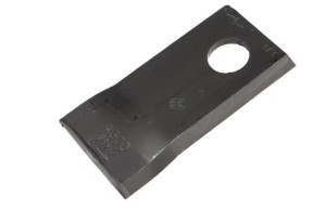 Nożyk kosiarki rotacyjnej lewy 98x48x4 mm otwór Ø 19 mm okrągły pasuje do Fella