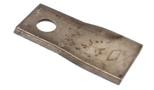 Nożyk kosiarki rotacyjnej prawy 114x48x4 mm otwór Ø 19 mm okrągły pasuje do Kongskilde JF/Stoll