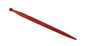 Ząb ładowacza, prosty, profil kwadratowy 36x680 mm końcówka szpiczasta z nakrętką M20x1.5 czerwony SHW