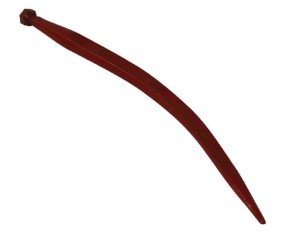 Ząb ładowacza, wygięty zamykający, profil podwójne T 37x680 mm końcówka szpiczasta z nakrętką M22x1.5 czarny Battista Porteri