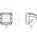 Lampa robocza LED, kwadratowa, 18W 1620 lm 10/30V światło rozproszone Kramp