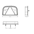 Lampa tylna przyczepy LED, prostokątna, 12V, prawa, 244x149x48 mm, Bayonet 7-pin, gopart
