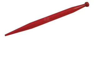 Ząb ładowacza, prosty, profil okrągły 50x820 mm końcówka szpiczasta z nakrętką M28x1.5 czerwony gopart