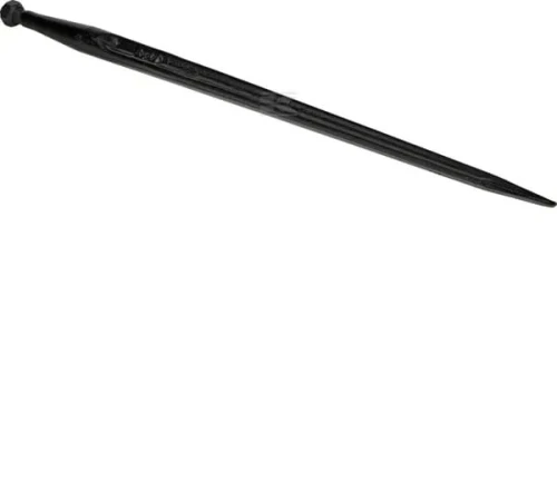 Ząb ładowacza, prosty, profil podwójne T 38x810 mm końcówka szpiczasta z nakrętką M22x1.5 czarny Battista Porteri