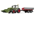 Ciągnik Fendt Vario 211 z ładowaczem czołowym i przyczepą wywrotką