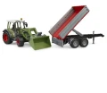 Ciągnik Fendt Vario 211 z ładowaczem czołowym i przyczepą wywrotką