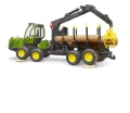 Ciągnik John Deere z przyczepą samozaładowczą i 4 balami