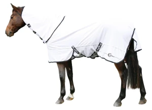 Derka przeciwowadowa dla konia RugBe SuperFly, biały, 145 cm, Covalliero