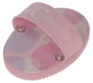 Zgrzebło dla konia Lilli Starlight, ze szlufką, różowy, 13 cm, Covalliero Kids