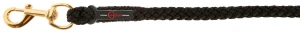 Uwiąz dla konia TopLine, zwykły karabińczyk, czarny, 200 cm, Covalliero