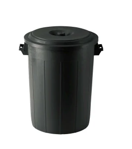 Beczka na paszę z pokrywą, czarny, 70l, Kerbl