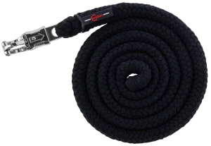Uwiąz dla konia Doria, bezpieczny karabińczyk, 200 cm, czarny, Covalliero