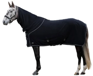 Derka polarowa z kapturem Covalliero Therm, czarny, roz. 155 cm, Covalliero