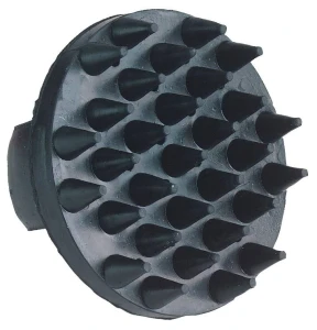 Zgrzebło do masażu konia, gumowe, czarny, 11 cm, Covalliero