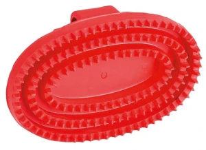 Zgrzebło dla konia, gumowe, czerwony, 13,5 cm, Covalliero