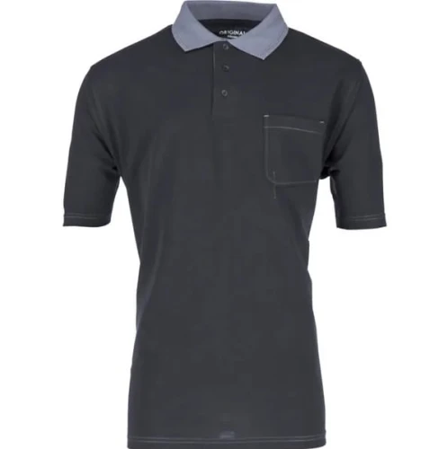 Koszulka polo, czarno/szara, roz. XL Original Kramp