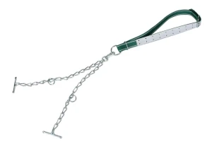 Wiązanie dla byka z 2 łańcuchami Classic, 150 x 5,5 cm, biały/zielony, Kerbl