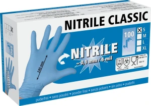 Rękawice Nitrile Classic, rozmiar XL, niebieske, 100 szt., Kerbl
