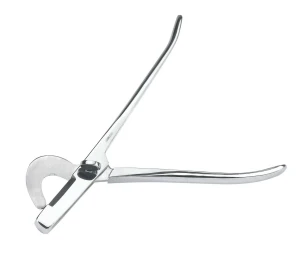 Emaskulator, zagięty, 19 cm, stal nierdzewna, Kerbl