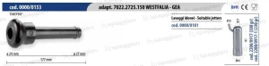 Guma strzykowa typ Westfalia WK2 7022.2725.150, 19 mm, 4szt., Spaggiari