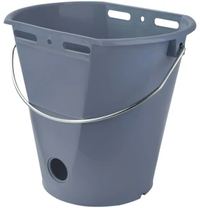 Wiadro do pojenia cieląt, Food Safe", ze skalą, 8 l, szare, Kerbl"
