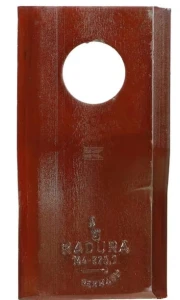 Nożyk kosiarki rotacyjnej lewy 90x50x4 mm otwór Ø 19 mm okrągły pasuje do Krone 25 szt.