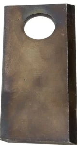Nożyk kosiarki rotacyjnej lewy 108x49x4 mm otwór Ø 21 mm okrągły pasuje do Pöttinger 25 szt.