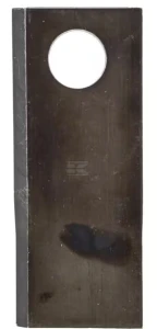 Nożyk kosiarki rotacyjnej prawy 120x49x4 mm otwór Ø 21 mm okrągły pasuje do Pöttinger