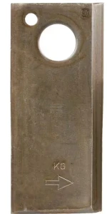 Nożyk kosiarki rotacyjnej lewy 107x48x4 mm otwór Ø 18.50 mm okrągły pasuje do Vicon/PZ 25 szt.