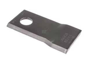 Nożyk kosiarki rotacyjnej prawy 102x48x4 mm otwór Ø 19 mm okrągły pasuje do Fella
