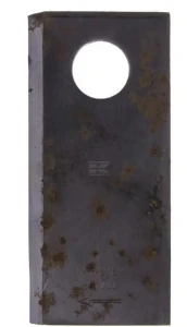 Nożyk kosiarki rotacyjnej prawy 106x48x4 mm otwór Ø 19 mm okrągły pasuje do Niemeyer