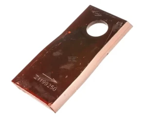 Nożyk kosiarki rotacyjnej lewy 107x48x4 mm otwór Ø 18.50 mm okrągły pasuje do Kuhn