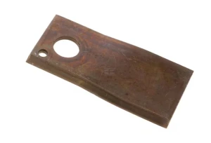 Nożyk kosiarki rotacyjnej prawy 107x48x4 mm otwór Ø 18.50 mm okrągły pasuje do Kuhn