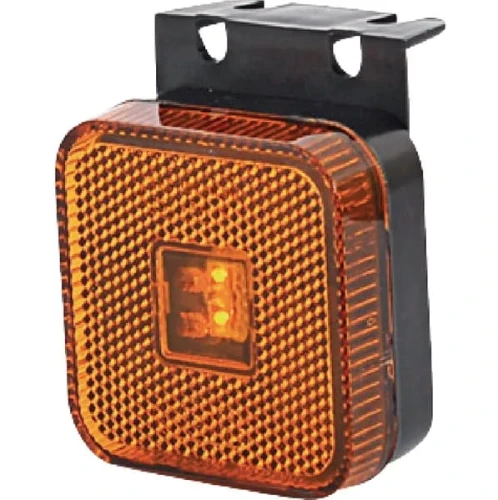 Lampa obrysowa LED, kwadratowa, 12/24V z przewodem i uchwytem Kramp