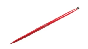 Ząb ładowacza, prosty, profil kwadratowy 45x1250 mm końcówka szpiczasta z nakrętką M28x1.5 czarny Battista Porteri