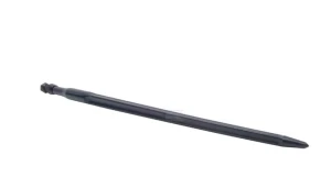 Ząb ładowacza, prosty, profil gwiazda 35x820 mm końcówka szpiczasta z nakrętką M22x1.5 czarny