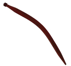 Ząb ładowacza, wygięty zamykający, profil podwójne T 38x800 mm końcówka szpiczasta z nakrętką M22x1.5 czarny Battista Porteri